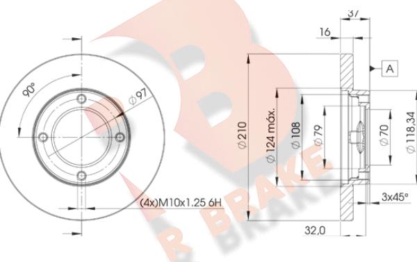 R Brake 78RBD28702 - Disque de frein cwaw.fr