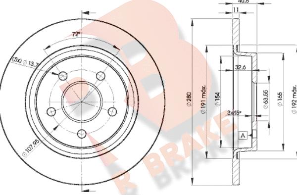 R Brake 78RBD23962 - Disque de frein cwaw.fr