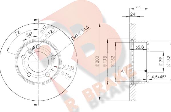 R Brake 78RBD23405 - Disque de frein cwaw.fr