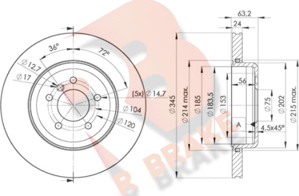 R Brake 78RBD23403 - Disque de frein cwaw.fr