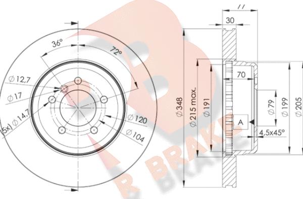 R Brake 78RBD23402 - Disque de frein cwaw.fr