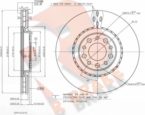 R Brake 78RBD23609 - Disque de frein cwaw.fr