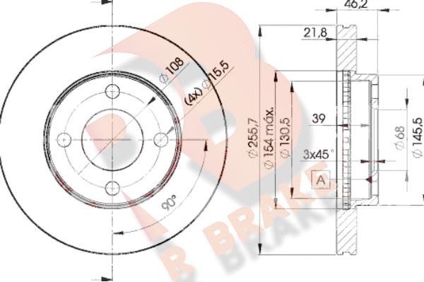 R Brake 78RBD23633 - Disque de frein cwaw.fr