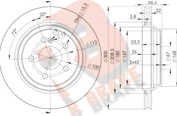 R Brake 78RBD23053 - Disque de frein cwaw.fr