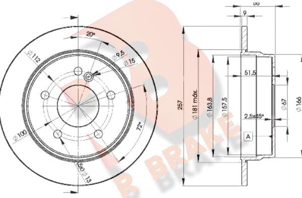 R Brake 78RBD23181 - Disque de frein cwaw.fr