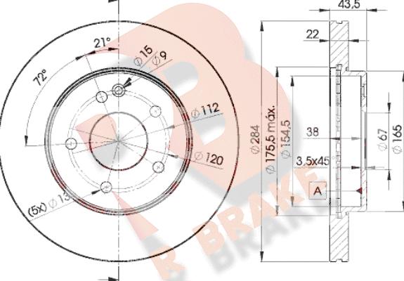 R Brake 78RBD23182 - Disque de frein cwaw.fr