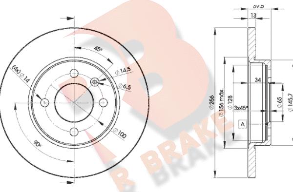 R Brake 78RBD23392 - Disque de frein cwaw.fr