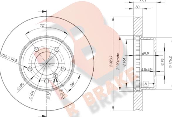 R Brake 78RBD23221 - Disque de frein cwaw.fr