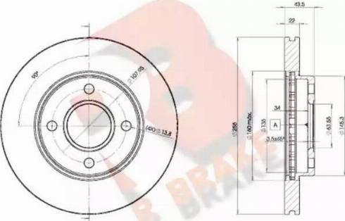 R Brake 78RBD23270 - Disque de frein cwaw.fr