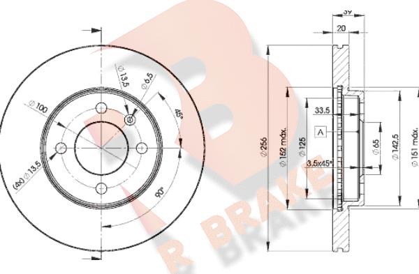 R Brake 78RBD23790 - Disque de frein cwaw.fr