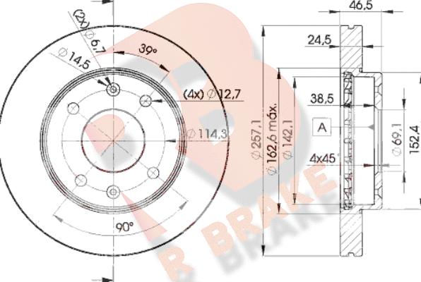 R Brake 78RBD22902 - Disque de frein cwaw.fr