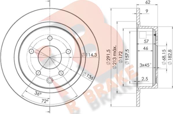 R Brake 78RBD22931 - Disque de frein cwaw.fr