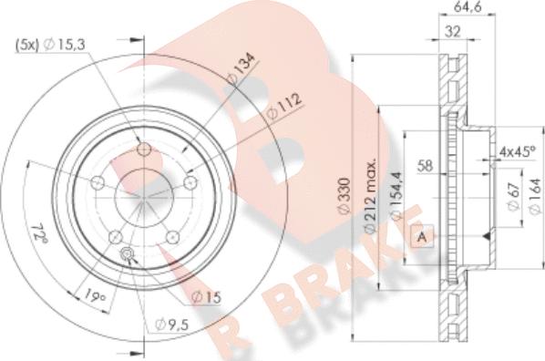 R Brake 78RBD22593 - Disque de frein cwaw.fr