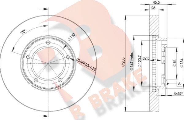 R Brake 78RBD22609 - Disque de frein cwaw.fr