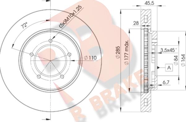 R Brake 78RBD22610 - Disque de frein cwaw.fr