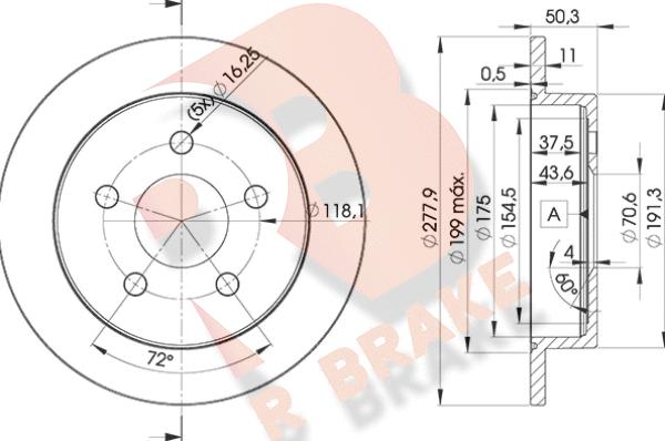 R Brake 78RBD22058 - Disque de frein cwaw.fr