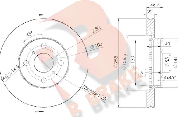 R Brake 78RBD22038 - Disque de frein cwaw.fr