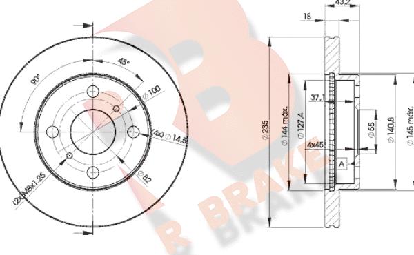 R Brake 78RBD22020 - Disque de frein cwaw.fr