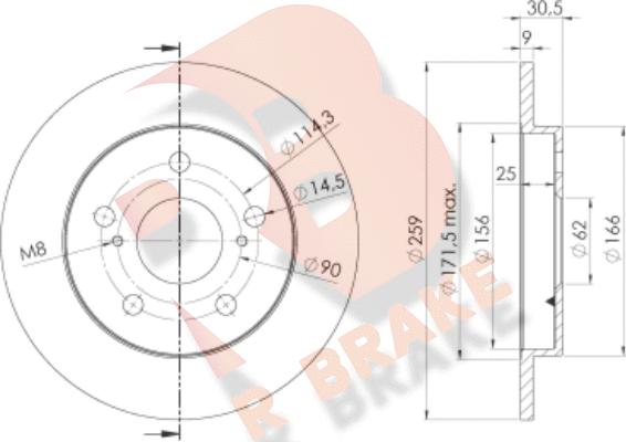 R Brake 78RBD22889 - Disque de frein cwaw.fr