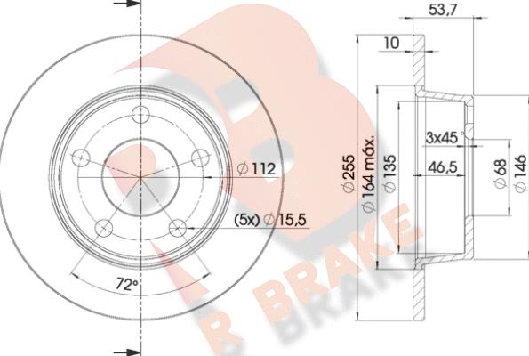 R Brake 78RBD22880 - Disque de frein cwaw.fr