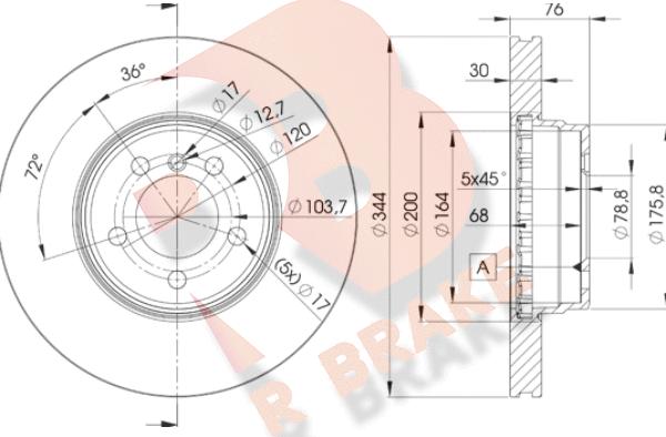 R Brake 78RBD22207 - Disque de frein cwaw.fr