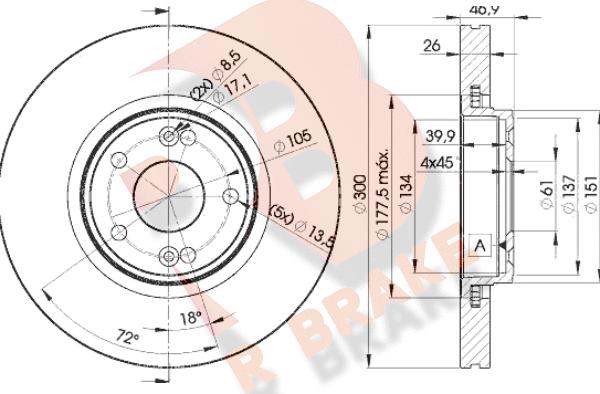 R Brake 78RBD22235 - Disque de frein cwaw.fr