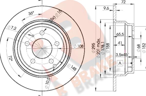 R Brake 78RBD27940 - Disque de frein cwaw.fr