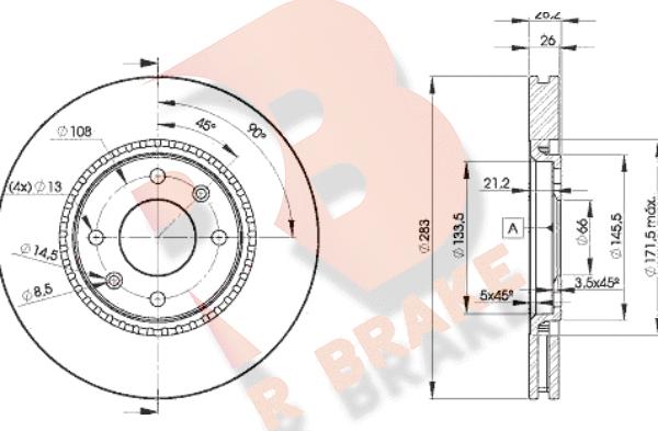 R Brake 78RBD27406 - Disque de frein cwaw.fr