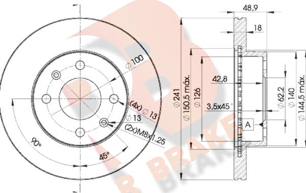 R Brake 78RBD27500 - Disque de frein cwaw.fr