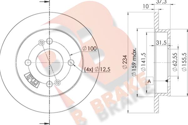 R Brake 78RBD27520 - Disque de frein cwaw.fr