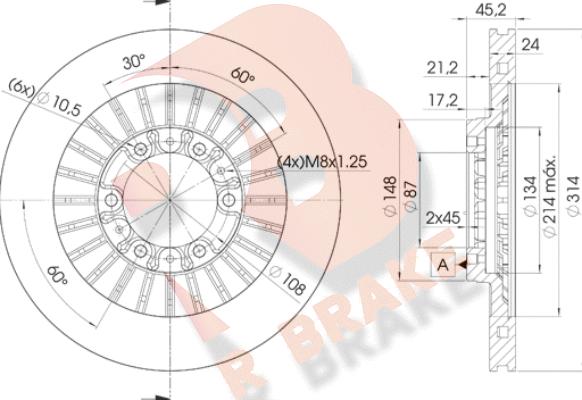 R Brake 78RBD27043 - Disque de frein cwaw.fr