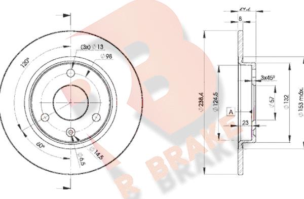 R Brake 78RBD27199 - Disque de frein cwaw.fr