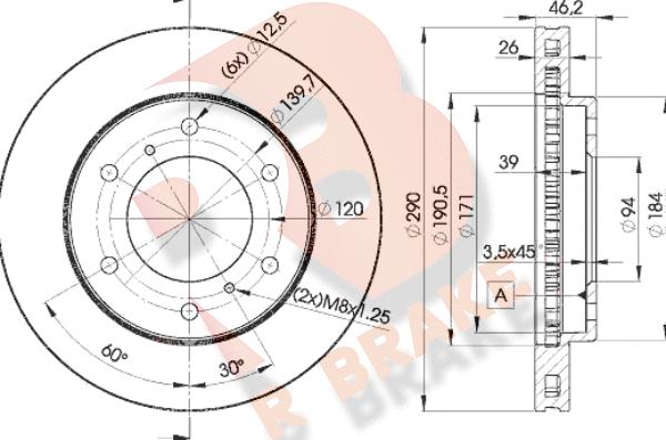 R Brake 78RBD27116 - Disque de frein cwaw.fr