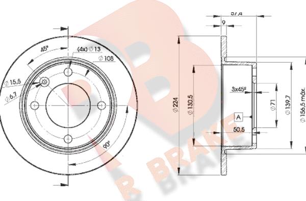 R Brake 78RBD27811 - Disque de frein cwaw.fr