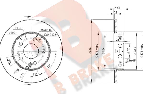 R Brake 78RBD27210 - Disque de frein cwaw.fr