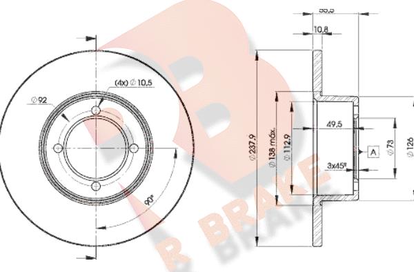 R Brake 78RBD27739 - Disque de frein cwaw.fr