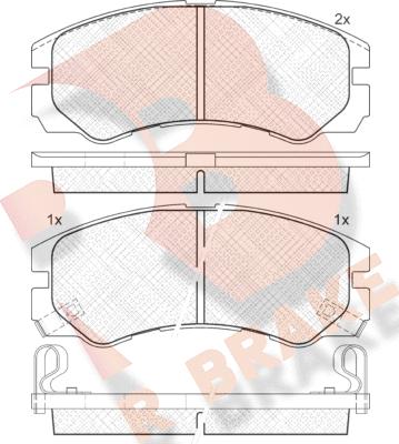 R Brake RB0990 - Kit de plaquettes de frein, frein à disque cwaw.fr