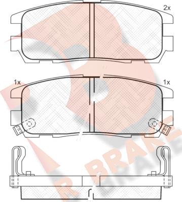 R Brake RB0991 - Kit de plaquettes de frein, frein à disque cwaw.fr