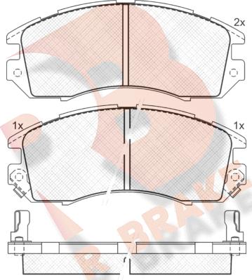 R Brake RB0998 - Kit de plaquettes de frein, frein à disque cwaw.fr