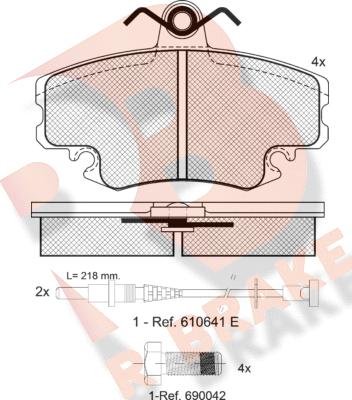 R Brake RB0993-700 - Kit de plaquettes de frein, frein à disque cwaw.fr