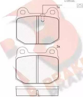 R Brake RB0946 - Kit de plaquettes de frein, frein à disque cwaw.fr