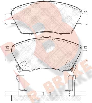 R Brake RB0959 - Kit de plaquettes de frein, frein à disque cwaw.fr