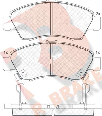 R Brake RB0958 - Kit de plaquettes de frein, frein à disque cwaw.fr