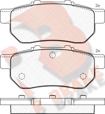 R Brake RB0960 - Kit de plaquettes de frein, frein à disque cwaw.fr