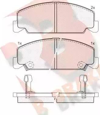 R Brake RB0961 - Kit de plaquettes de frein, frein à disque cwaw.fr