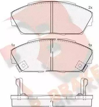 R Brake RB0962 - Kit de plaquettes de frein, frein à disque cwaw.fr