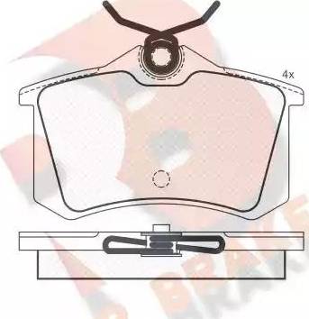 R Brake RB0967 - Kit de plaquettes de frein, frein à disque cwaw.fr