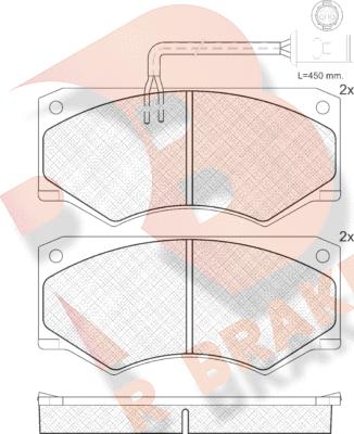 R Brake RB0904 - Kit de plaquettes de frein, frein à disque cwaw.fr