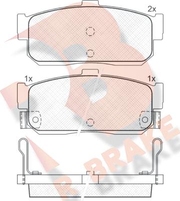 R Brake RB0915 - Kit de plaquettes de frein, frein à disque cwaw.fr