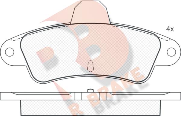 R Brake RB0918 - Kit de plaquettes de frein, frein à disque cwaw.fr